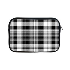 Black White Plaid Checked Seamless Pattern Apple Ipad Mini Zipper Cases by Wegoenart