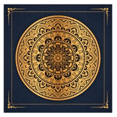 Luxury Mandala Background With Golden Arabesque Pattern Arabic Islamic East Style Premium Vector Large Satin Scarf (square) by Wegoenart