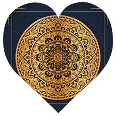 Luxury Mandala Background With Golden Arabesque Pattern Arabic Islamic East Style Premium Vector Wooden Puzzle Heart by Wegoenart
