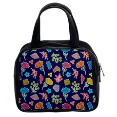 Pattern With Paper Flowers Classic Handbag (two Sides)