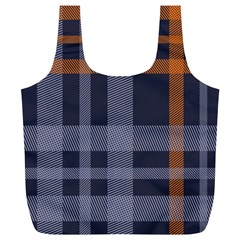 Seamless Pattern Check Fabric Texture Full Print Recycle Bag (xl)