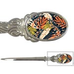 Original Seamless Tropical Pattern With Bright Orange Flowers Letter Opener Front