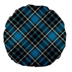 Tartan Scotland Seamless Plaid Pattern Vintage Check Color Square Geometric Texture Large 18  Premium Round Cushions by Wegoenart