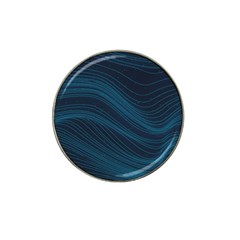 Abstract Glowing Blue Wave Lines Pattern With Particles Elements Dark Background Hat Clip Ball Marker (10 Pack) by Wegoenart