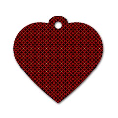 DF Pointsettia Dog Tag Heart (Two Sides)