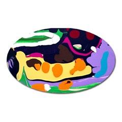 Mushroom,s Life Spin 1 2 Oval Magnet by bestdesignintheworld