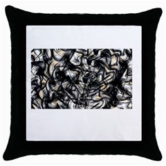 Marble Texture Throw Pillow Case (black) by letsbeflawed