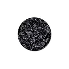 Black And White Dark Abstract Texture Print Golf Ball Marker (10 Pack) by dflcprintsclothing