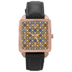 Mirano Rose Gold Leather Watch 