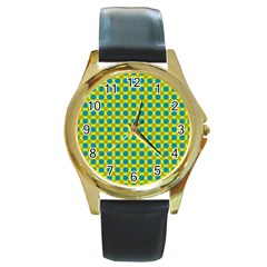 Bisento Round Gold Metal Watch