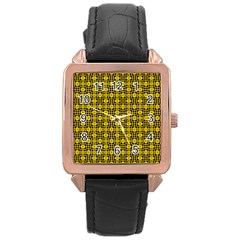 Venturo Rose Gold Leather Watch 