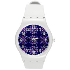 Papiamento Round Plastic Sport Watch (m) by deformigo