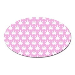 Kawaii Cannabis  Oval Magnet