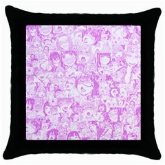 Pink Hentai  Throw Pillow Case (black)