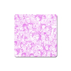 Pink Hentai  Square Magnet by thethiiird