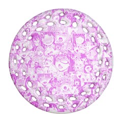 Pink Hentai  Round Filigree Ornament (two Sides)