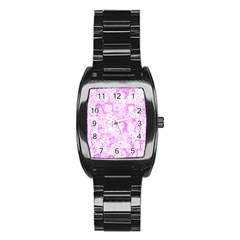 Pink Hentai  Stainless Steel Barrel Watch