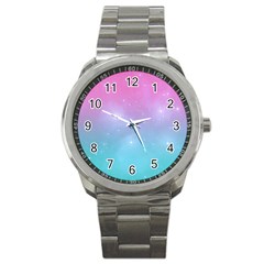 Pastel Goth Galaxy  Sport Metal Watch by thethiiird