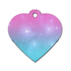 Pastel Goth Galaxy  Dog Tag Heart (Two Sides)