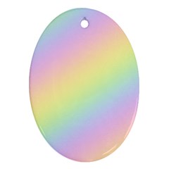 Pastel Goth Rainbow  Oval Ornament (two Sides) by thethiiird