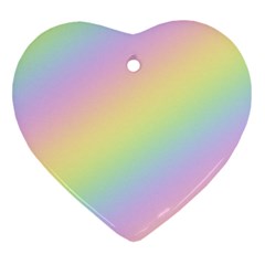 Pastel Goth Rainbow  Heart Ornament (two Sides) by thethiiird