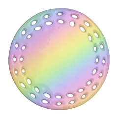 Pastel Goth Rainbow  Ornament (round Filigree) by thethiiird