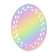 Pastel Goth Rainbow  Oval Filigree Ornament (two Sides) by thethiiird