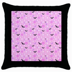 Spooky Pastel Goth  Throw Pillow Case (black) by thethiiird