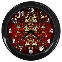 Happy Birds In Freedom And Peace Wall Clock (black) by pepitasart