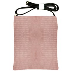 Pink Alligator Print Shoulder Sling Bag by LoolyElzayat