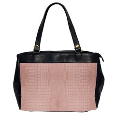 Pink Alligator Print Oversize Office Handbag (2 Sides) by LoolyElzayat