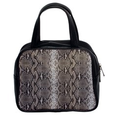 Python Snakeskin Print Classic Handbag (two Sides)