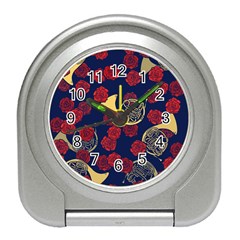 Roses French Horn  Travel Alarm Clock by BubbSnugg