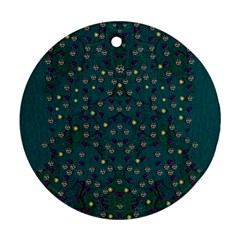 Reef Filled Of Love And Respect With  Fauna Ornate Round Ornament (two Sides)