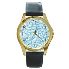 Abstract Round Gold Metal Watch by homeOFstyles