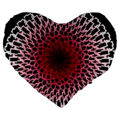 Gradient Spirograph Large 19  Premium Heart Shape Cushions