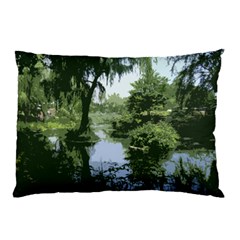 Away From The City Cutout Painted Pillow Case (two Sides) by SeeChicago