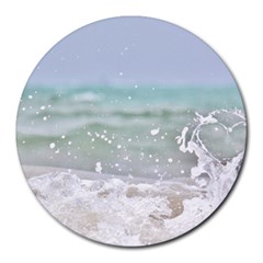 Ocean Heart Round Mousepads by TheLazyPineapple