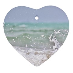 Ocean Heart Heart Ornament (two Sides) by TheLazyPineapple