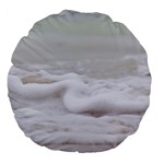 ocean Seafoam Large 18  Premium Flano Round Cushions Back