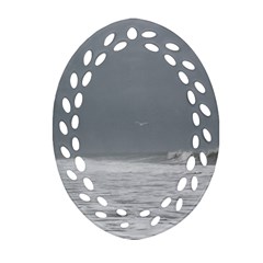 Stormy Seas Ornament (oval Filigree) by TheLazyPineapple