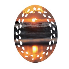 Ocean Sunrise Ornament (oval Filigree)