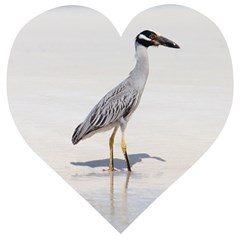 Beach Heron Bird Wooden Puzzle Heart