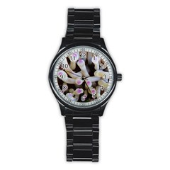 Sea Anemone Stainless Steel Round Watch by TheLazyPineapple