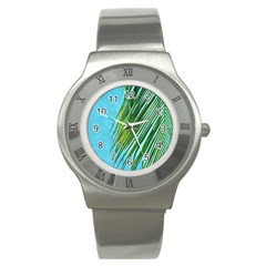 Tropical Palm Stainless Steel Watch by TheLazyPineapple