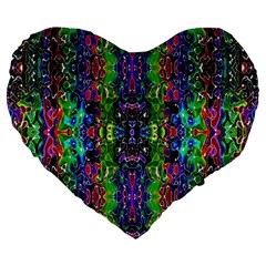 Abstract-r-8 Large 19  Premium Heart Shape Cushions