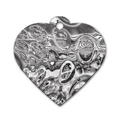 Pebbels In The Pond Dog Tag Heart (two Sides) by ScottFreeArt