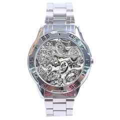 Pebbels In The Pond Stainless Steel Analogue Watch by ScottFreeArt