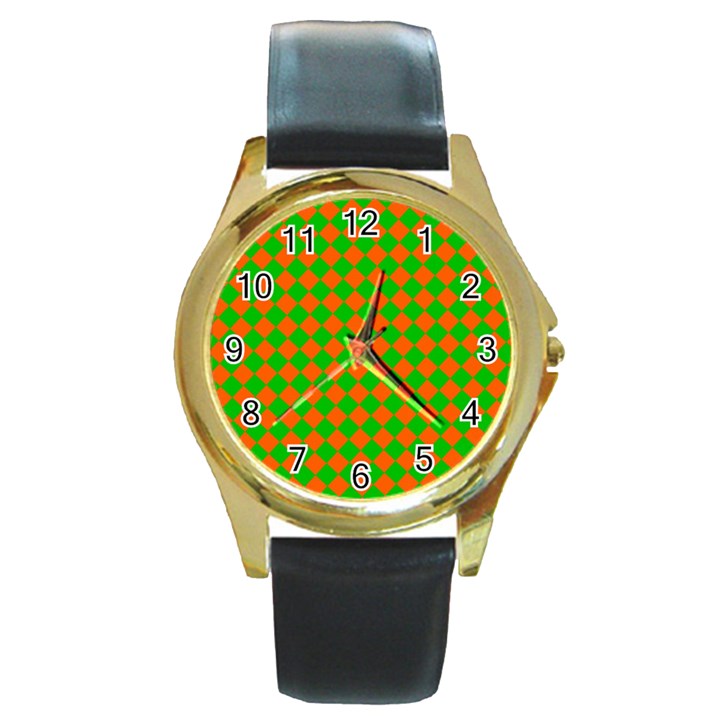 Generated Glitch20 Round Gold Metal Watch