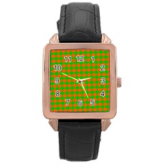 Generated Glitch20 Rose Gold Leather Watch  by ScottFreeArt